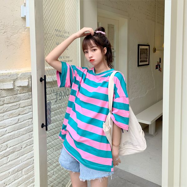 2020 women's loose cotton striped short sleeve t-shirt ins fashion 2020 women's loose cotton striped short sleeve t-shirt ins fash, White
2020 women's loose cotton striped short sleeve t-shirt ins fashion 2020 women's loose cotton striped short sleeve t-shirt ins fash, White