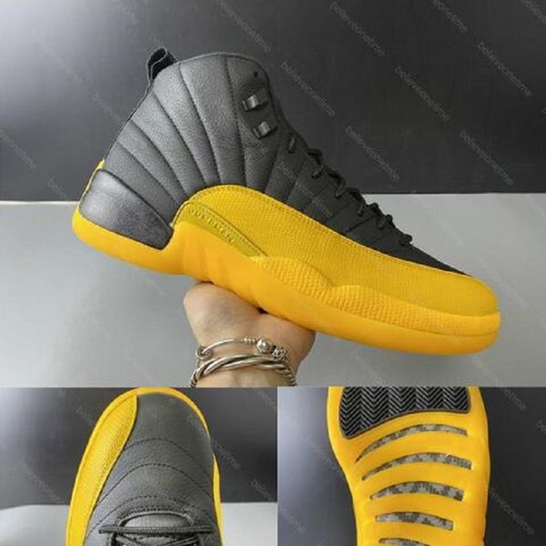 12s university gold shoe 12 black yellow mens basketball shoes sports sneakers with original box size 7-13
12s university gold shoe 12 black yellow mens basketball shoes sports sneakers with original box size 7-13