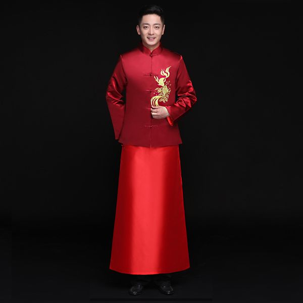 new arrival male red cheongsam chinese style costume the groom dress jacket long gown traditional chinese wedding qi pao for men
new arrival male red cheongsam chinese style costume the groom dress jacket long gown traditional chinese wedding qi pao for men