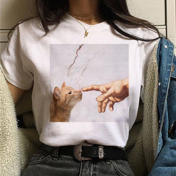 funny cat t shirt female casual michelangelo fashion short sleeve tshirt ulzzang kawaii women streetwear grunge harajuku t shirt, White
funny cat t shirt female casual michelangelo fashion short sleeve tshirt ulzzang kawaii women streetwear grunge harajuku t shirt, White
