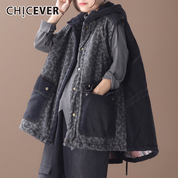 chicever leopard patchwork denim sweatshirt women hooded sleeveless pocket korean loose oversize female sweatshirts 2019 autumn, Black;white
chicever leopard patchwork denim sweatshirt women hooded sleeveless pocket korean loose oversize female sweatshirts 2019 autumn, Black;white