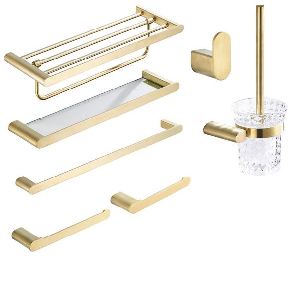 brushed gold towel rack,towel bar, sus304 stainless steel hardware set,robe hook,toilet brush gold brushed bathroom accessories
brushed gold towel rack,towel bar, sus304 stainless steel hardware set,robe hook,toilet brush gold brushed bathroom accessories