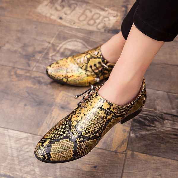 new fashion snake leather men oxford lace up casual business men pointed -toe wedding dress boat shoes plus size 39-46, Black 
new fashion snake leather men oxford lace up casual business men pointed -toe wedding dress boat shoes plus size 39-46, Black