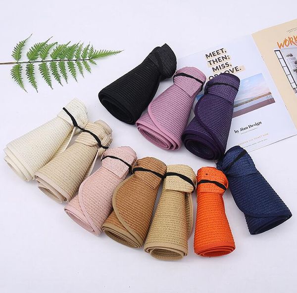 women summer sun visor hat foldable roll up wide brim open straw cap boho beach sun cap kka7795, Yellow
women summer sun visor hat foldable roll up wide brim open straw cap boho beach sun cap kka7795, Yellow