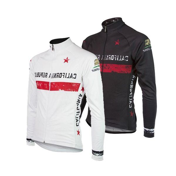 california cycling jersey men long sleeve winter fleece or thin bike wear black white bicycle clothing wholesale, Black;red
california cycling jersey men long sleeve winter fleece or thin bike wear black white bicycle clothing wholesale, Black;red