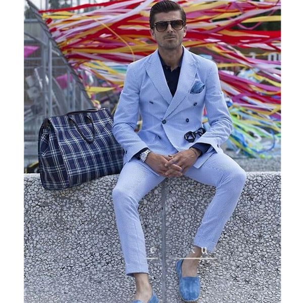 mens summer mens suits seersucker leisure beach groom wedding double wedding men wedding tuxedo blazer prom dinner(jacket+pants, Black;gray
mens summer mens suits seersucker leisure beach groom wedding double wedding men wedding tuxedo blazer prom dinner(jacket+pants, Black;gray