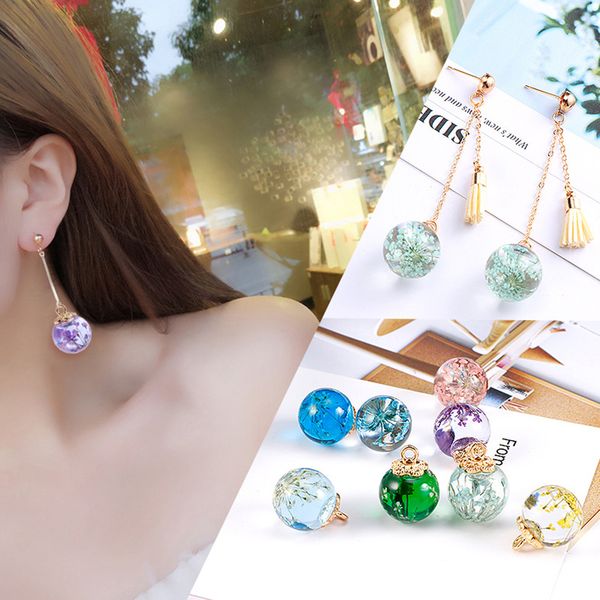 10pcs round ball dried flower glass ball flower cap pendant diy loose beads, Blue;slivery
10pcs round ball dried flower glass ball flower cap pendant diy loose beads, Blue;slivery