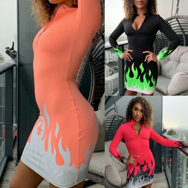 women fashion print long sleeves dresses v neck bodycon dress silm evening party mini dresses, Black;gray
women fashion print long sleeves dresses v neck bodycon dress silm evening party mini dresses, Black;gray