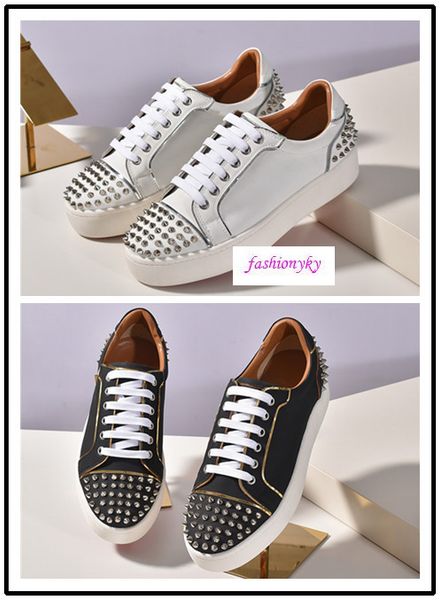 2020 men women fashion spike sneakers black white leather suede graffiti flat bottoms luxury casual shoe
2020 men women fashion spike sneakers black white leather suede graffiti flat bottoms luxury casual shoe