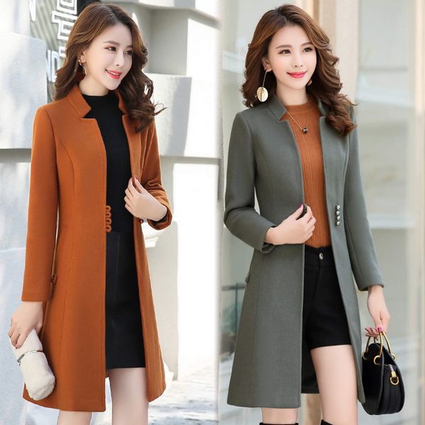 new fashion woolen coat women autumn and winter clothing 2019 elegant temperament in the long coat was thin slim women coats, Black
new fashion woolen coat women autumn and winter clothing 2019 elegant temperament in the long coat was thin slim women coats, Black