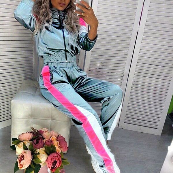 reflective tracksuit women sports suit long sleeve crop casual pants set lapel pocket zipper umbilical shirt high waist suit
reflective tracksuit women sports suit long sleeve crop casual pants set lapel pocket zipper umbilical shirt high waist suit