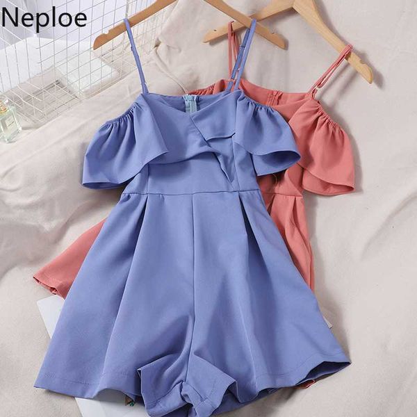 neploe fashion slash neck ruffle women playsuits short sleeve high waist wide leg bodysuits 2020 summer elegant rompers 4c303, Black;white
neploe fashion slash neck ruffle women playsuits short sleeve high waist wide leg bodysuits 2020 summer elegant rompers 4c303, Black;white