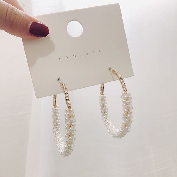 fashion exaggerated metal big circle simulation pearl, crystal earrings retro temperament hundred matching accessories, Golden;silver
fashion exaggerated metal big circle simulation pearl, crystal earrings retro temperament hundred matching accessories, Golden;silver