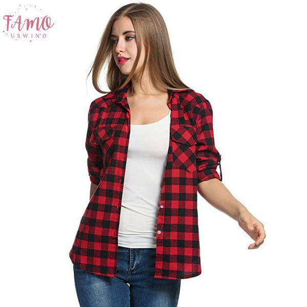 womens plaid flannel shirts casual button roll up sleeve slim fit workwear female blouse 2020, White
womens plaid flannel shirts casual button roll up sleeve slim fit workwear female blouse 2020, White