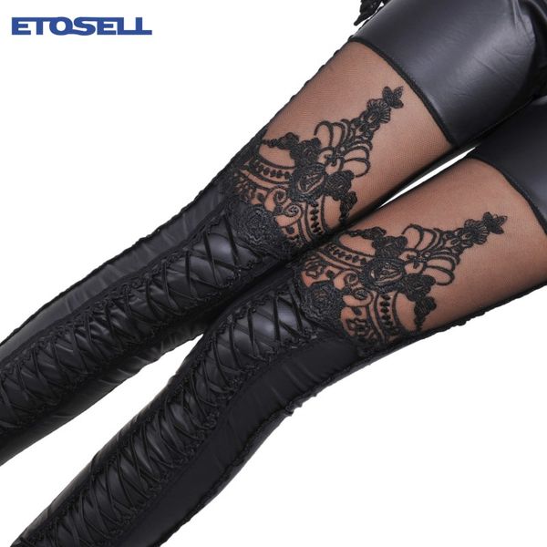 etosell 1 piece cuciture pizzo elasticizzato skinny leg faux leather leggings black legins punk gothic fashion women pants
etosell 1 piece cuciture pizzo elasticizzato skinny leg faux leather leggings black legins punk gothic fashion women pants