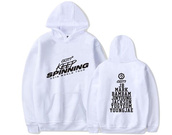 new kpop got7 world tour keep spinning printing hooded sweatshirt kpop jackson men and women harajuku pullover hoodie streetwear, Black
new kpop got7 world tour keep spinning printing hooded sweatshirt kpop jackson men and women harajuku pullover hoodie streetwear, Black