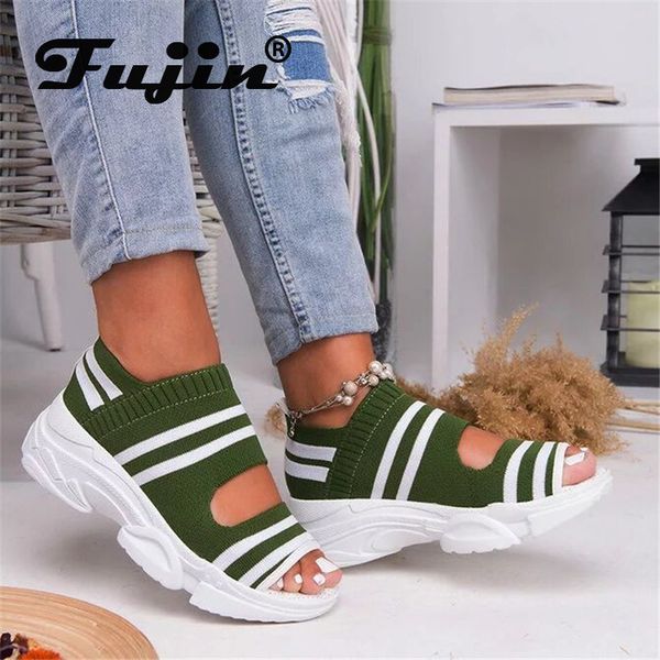 fujin sandals female summer 2020 flat bottomed platform wedges fashion causal breathable slip on thick bottom women sandals, Black
fujin sandals female summer 2020 flat bottomed platform wedges fashion causal breathable slip on thick bottom women sandals, Black