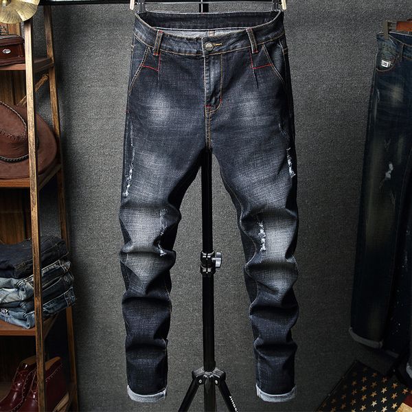 new grey strech jeans men denim hole slim fit pantalones hombre mezclilla recto fashion enzimas para emagrecimento casual pants, Blue
new grey strech jeans men denim hole slim fit pantalones hombre mezclilla recto fashion enzimas para emagrecimento casual pants, Blue