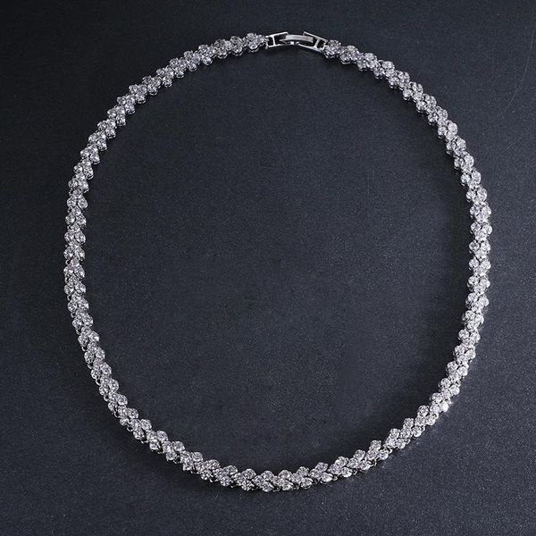 emmaya roman luxury 2.75mm cubic zircon inlay charm choker for women bride wedding necklace j190711, Silver
emmaya roman luxury 2.75mm cubic zircon inlay charm choker for women bride wedding necklace j190711, Silver