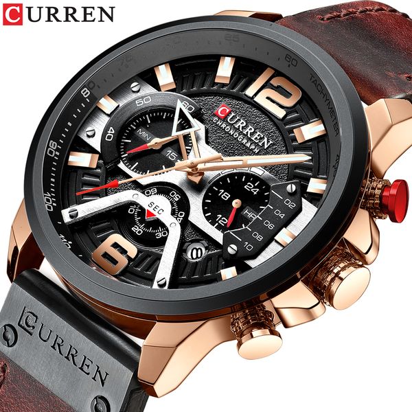 curren men's watches quartz watch men fashion casual chronograph luminous waterproof clock relogio masculino, Slivery;brown
curren men's watches quartz watch men fashion casual chronograph luminous waterproof clock relogio masculino, Slivery;brown