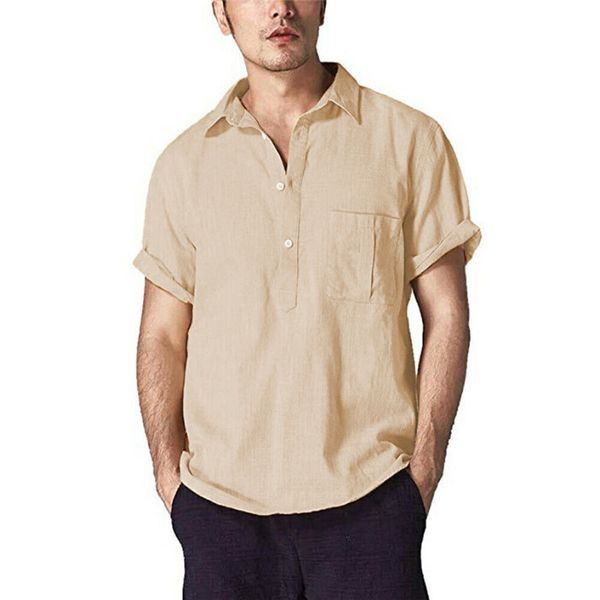 2020 men's solid casual blouse cotton linen shirt loose short sleeve tee shirt autumn summer men male plus size -3xl, White;black
2020 men's solid casual blouse cotton linen shirt loose short sleeve tee shirt autumn summer men male plus size -3xl, White;black