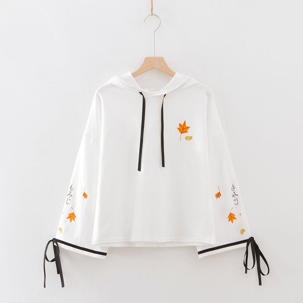 origional women's dress autumn new style japanese-style hooded long sleeve maple leaf hoodie loose-fit embroidered cuff lace-up, Black
origional women's dress autumn new style japanese-style hooded long sleeve maple leaf hoodie loose-fit embroidered cuff lace-up, Black