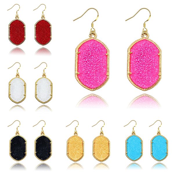 9colors fashion gold bezel kendra style signature earrings fluorescent geometry diamond statement earrings dangle earrings for women girls, Silver
9colors fashion gold bezel kendra style signature earrings fluorescent geometry diamond statement earrings dangle earrings for women girls, Silver