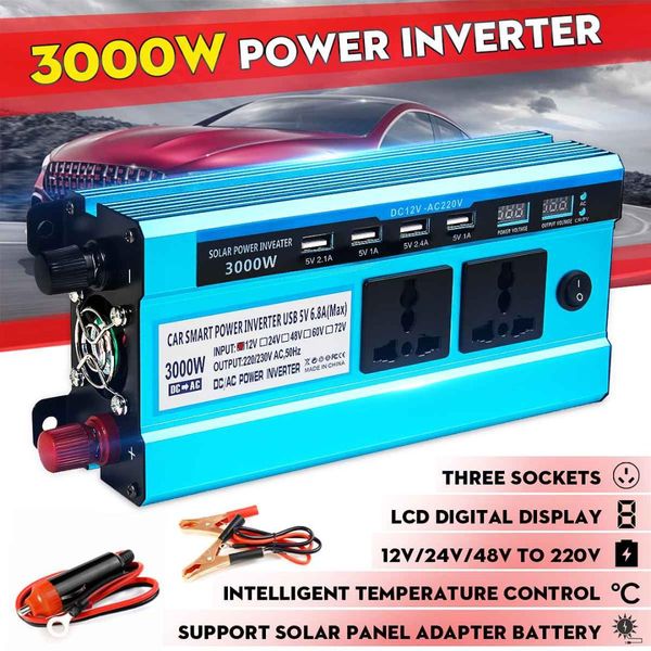 inverter 12v 220v solar power inverter 12v 24v 48v to 220v 3000w car voltage transformer converter 4 usb led display
inverter 12v 220v solar power inverter 12v 24v 48v to 220v 3000w car voltage transformer converter 4 usb led display