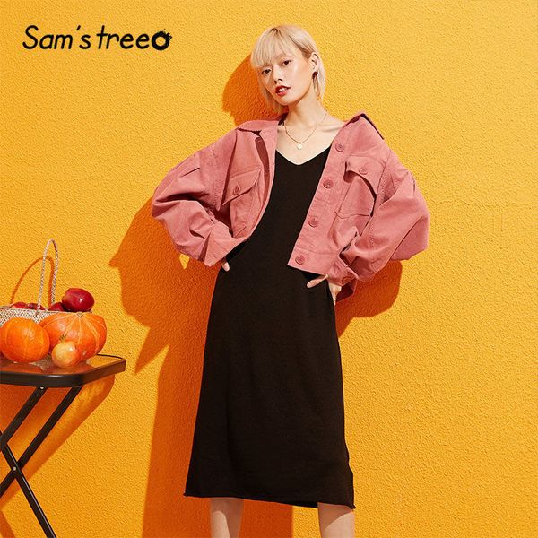 samstree black pure v neck sleeveless casual knitted dress women clothes 2019 autumn minimalist midi ladies dresses, Black;pink
samstree black pure v neck sleeveless casual knitted dress women clothes 2019 autumn minimalist midi ladies dresses, Black;pink