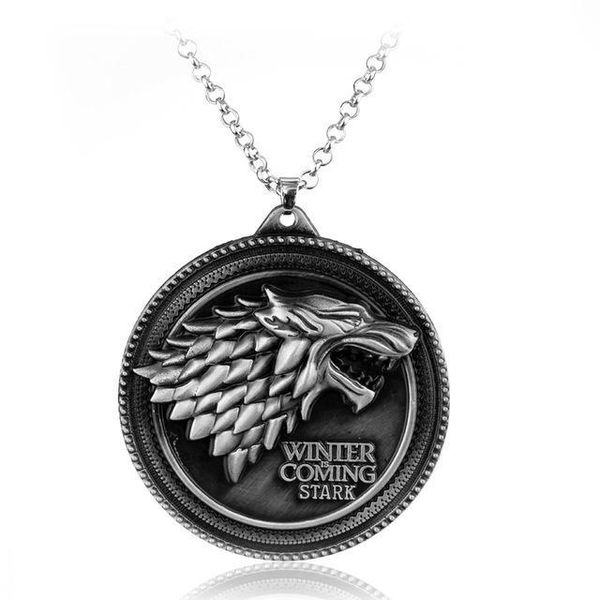 pretty cosplay movie necklaces game of thrones necklace house stark winter coming vintage wolf necklaces pendants women men jewelry, Silver
pretty cosplay movie necklaces game of thrones necklace house stark winter coming vintage wolf necklaces pendants women men jewelry, Silver