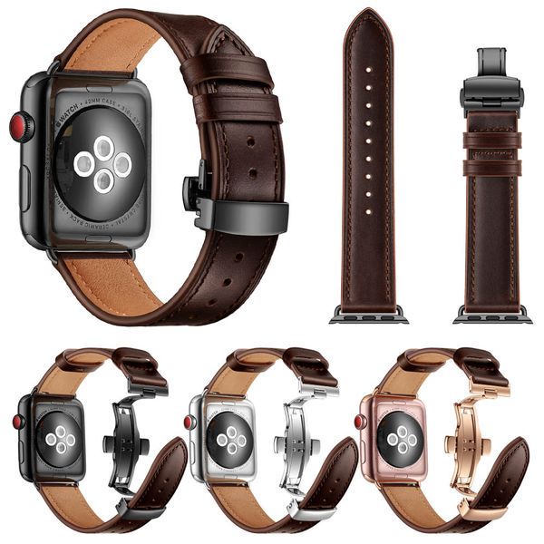 oil wax genuine leather strap band series 4 3 2 1 business style bracelet 40mm 44mm 38mm 42mm belt, Black;brown
oil wax genuine leather strap band series 4 3 2 1 business style bracelet 40mm 44mm 38mm 42mm belt, Black;brown