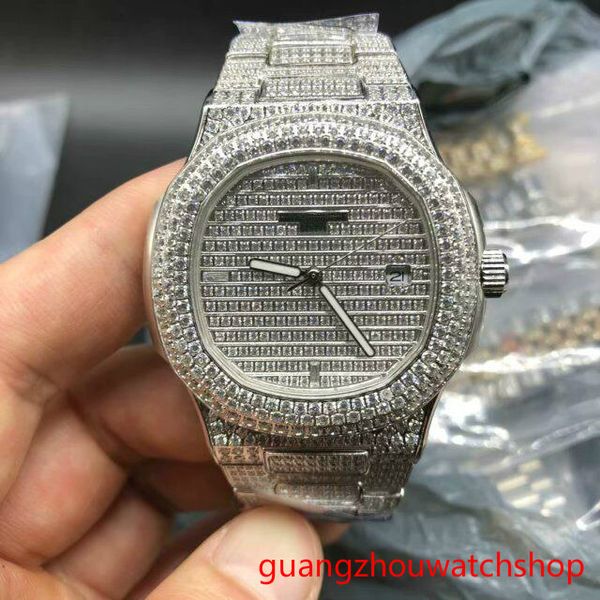nautilus full diamond watch automatic movement mechanical waterproof man watch 40mm full ice man watch, Slivery;brown
nautilus full diamond watch automatic movement mechanical waterproof man watch 40mm full ice man watch, Slivery;brown