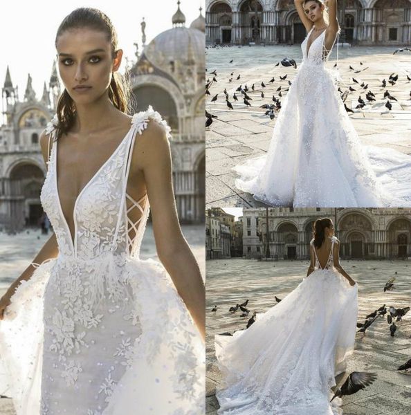pinella passaro 2019 mermaid wedding dresses with overskirts v neck lace bridal gowns backless a line boho wedding dress vestido de novia, White
pinella passaro 2019 mermaid wedding dresses with overskirts v neck lace bridal gowns backless a line boho wedding dress vestido de novia, White