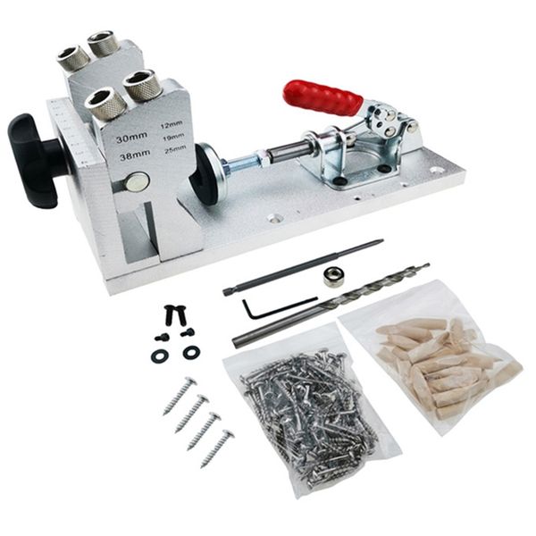 pocket hole jig kit system doweling jig drill bit set drill guide jointing drilling hole for carpentry woodworking tools
pocket hole jig kit system doweling jig drill bit set drill guide jointing drilling hole for carpentry woodworking tools