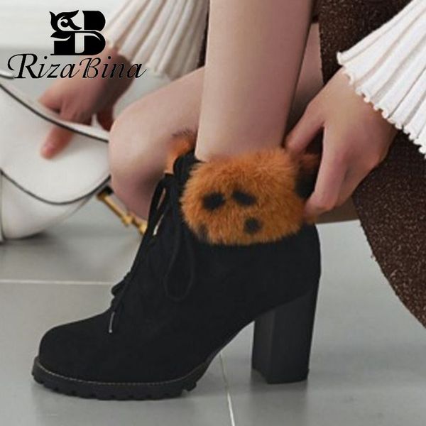 rizabina women plush fur winter ankle boots daily office work keep warm snow boots round toe high heel shoes woman size 34-43, Black
rizabina women plush fur winter ankle boots daily office work keep warm snow boots round toe high heel shoes woman size 34-43, Black