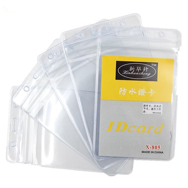 10 Pcs/set Pvc Vertical Lanyard Card Holder Waterproof Soft Working Card Soft Transparency Employee's Card Bags Badges Holder Bh2520 Cy