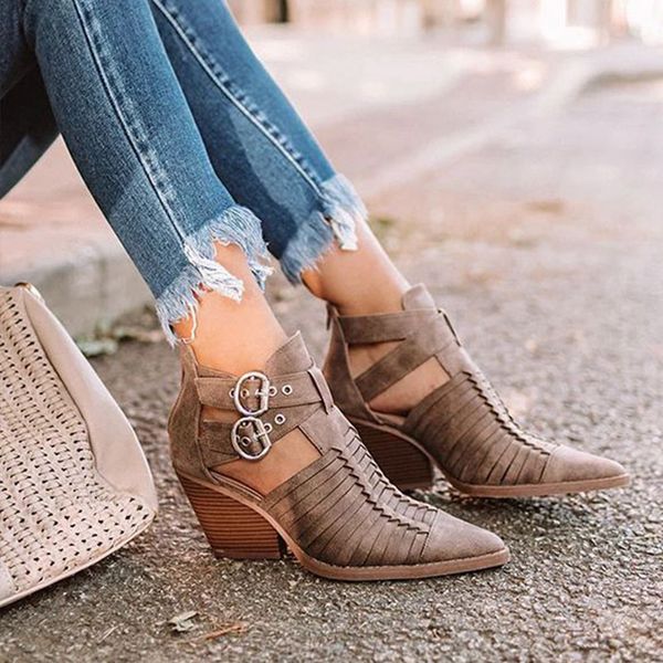 women ankle boots women's pointed toe buckle strap boots ladies fashion nubuck pu leather woman casual female shoes plus size, Black
women ankle boots women's pointed toe buckle strap boots ladies fashion nubuck pu leather woman casual female shoes plus size, Black