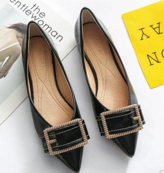 2019 women's shoes in spring and autumn with new style flat bottom pointed end 64, Black
2019 women's shoes in spring and autumn with new style flat bottom pointed end 64, Black