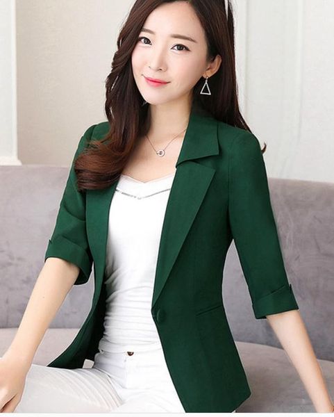 2019 woman fashion coat in spring and autumn with new style middle sleeve western-style clothes, White;black
2019 woman fashion coat in spring and autumn with new style middle sleeve western-style clothes, White;black