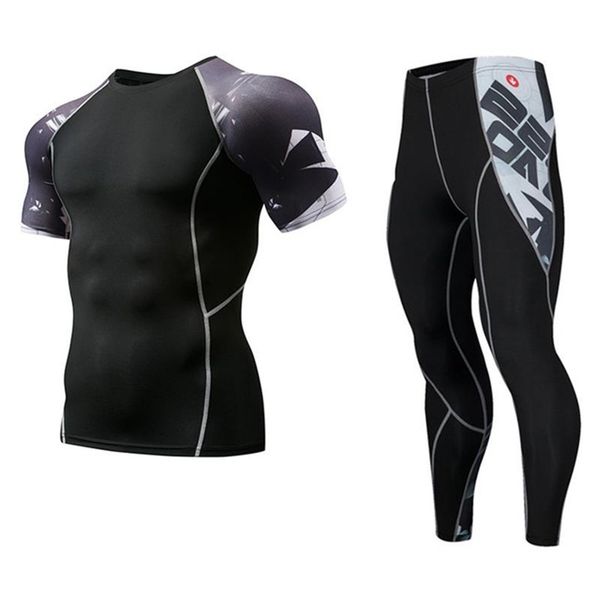 running sets motion men compression jogging suits clothes sport set long t shirt and pants gym fitness workout tights, Black;blue
running sets motion men compression jogging suits clothes sport set long t shirt and pants gym fitness workout tights, Black;blue