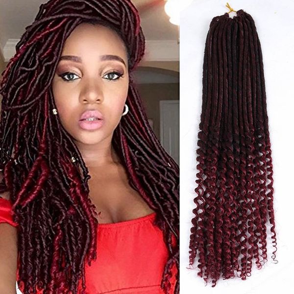 fashion dreadlocks kanekalon braiding hair 1packs 20 inch goddess faux locs crochet hair braids curly ends wavy synthetic hair extensions, Black
fashion dreadlocks kanekalon braiding hair 1packs 20 inch goddess faux locs crochet hair braids curly ends wavy synthetic hair extensions, Black