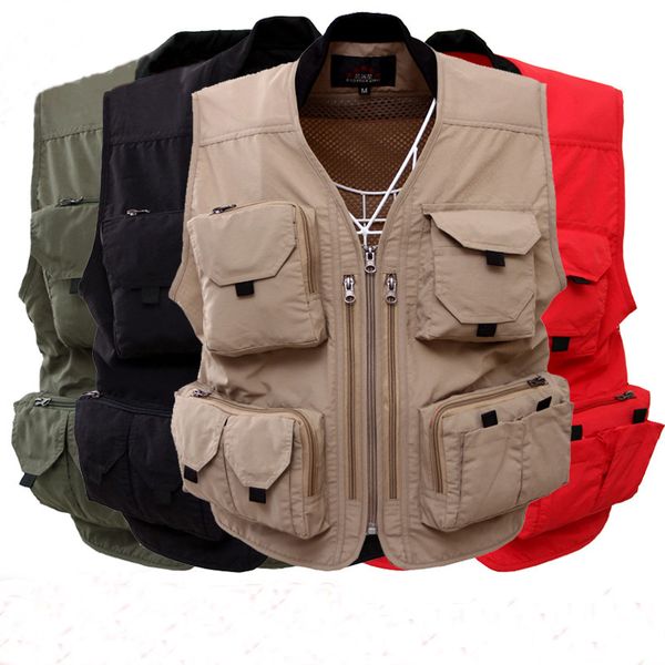 autumn mens men's vest 2019 vest working summer tactical hunt with pockets for mens jackets men's vests, Black;white
autumn mens men's vest 2019 vest working summer tactical hunt with pockets for mens jackets men's vests, Black;white