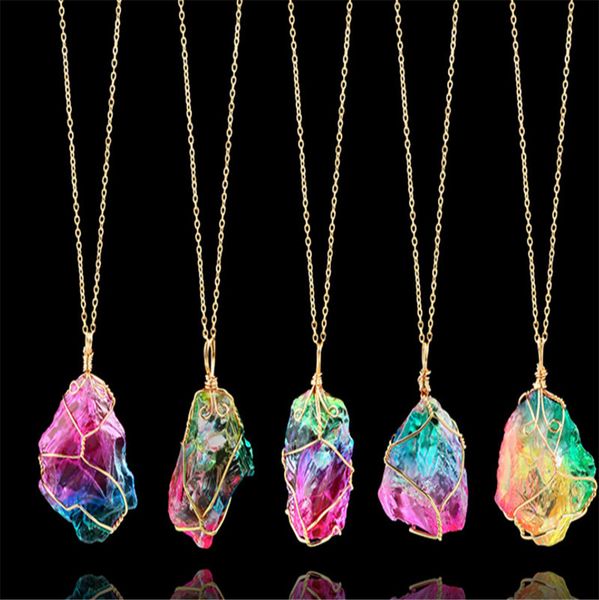rainbow pendant necklace for women gold color colorful natural stone pendant jewelry gift for wedding engagement, Silver
rainbow pendant necklace for women gold color colorful natural stone pendant jewelry gift for wedding engagement, Silver