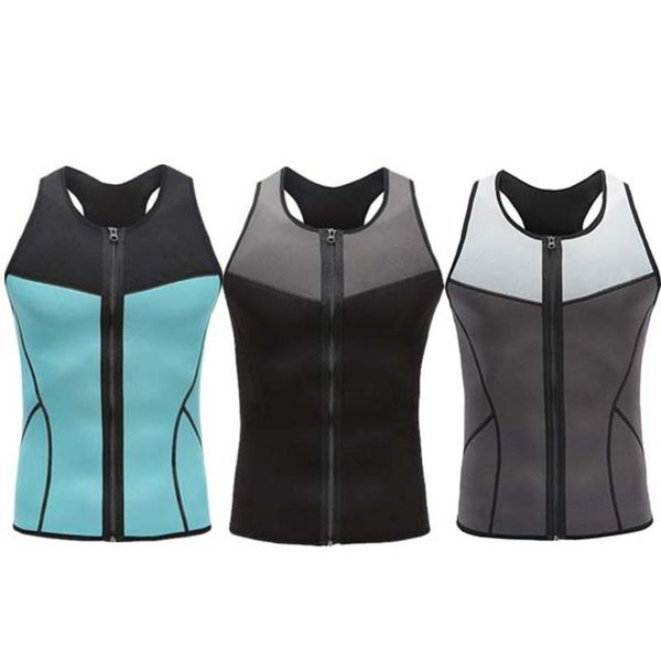 men's neoprene sleeveless sauna breathable sports vest zipper openwork sweatshirt suitable for running fitness body yoga, Black;blue
men's neoprene sleeveless sauna breathable sports vest zipper openwork sweatshirt suitable for running fitness body yoga, Black;blue
