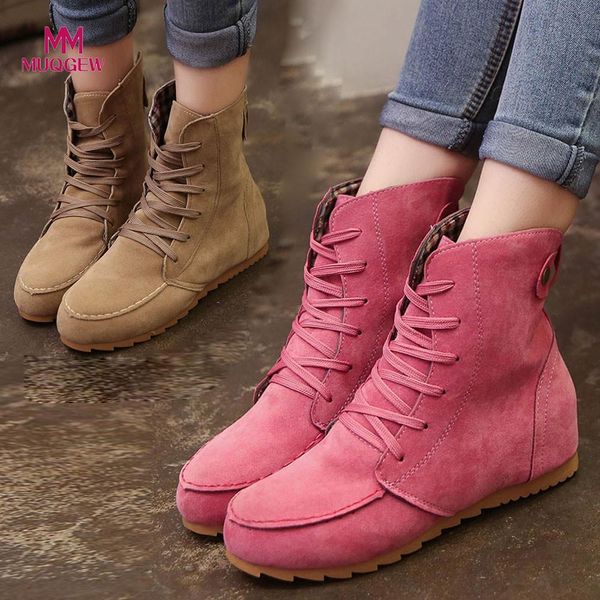 women girls fashion shoes boots flat ankle snow motorcycle boots female suede leather lace-up female medium zapatos, Black
women girls fashion shoes boots flat ankle snow motorcycle boots female suede leather lace-up female medium zapatos, Black