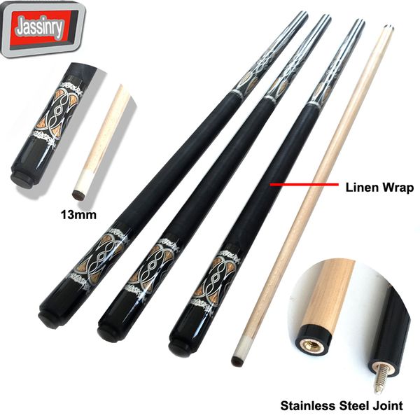 billiards pool cue stick with 13mm cue tip black linen wrap 1/2 stainless steel sticks billiards accessories
billiards pool cue stick with 13mm cue tip black linen wrap 1/2 stainless steel sticks billiards accessories