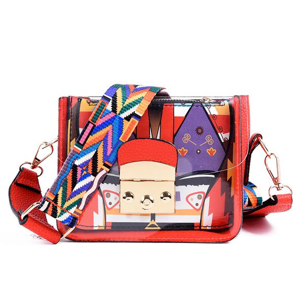 women's bag new ladies pu small bag fashion graffiti print jelly messenger shoulder transparent
women's bag new ladies pu small bag fashion graffiti print jelly messenger shoulder transparent
