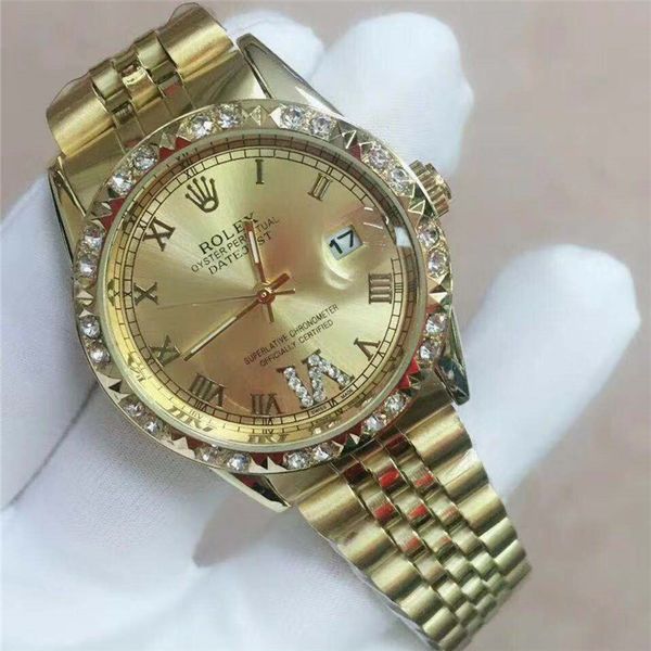 Top Luxury Brand diamond gold watch Swiss watch Log type Waterproof Fashion women watch casual business mens quartz watches Montre de luxe
Top Luxury Brand diamond gold watch Swiss watch Log type Waterproof Fashion women watch casual business mens quartz watches Montre de luxe