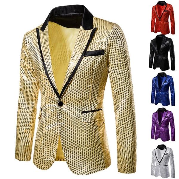 chic men solid color lapel collar shiny sequins slim blazer hosting banquet coat, Black;brown
chic men solid color lapel collar shiny sequins slim blazer hosting banquet coat, Black;brown