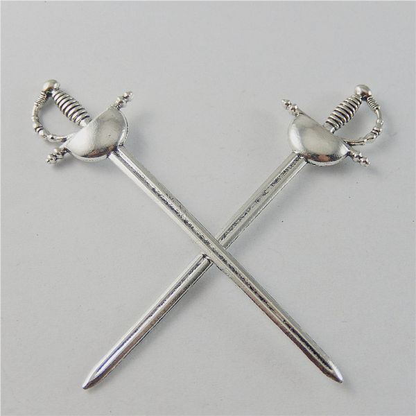 5pcs/pack antique silver zinc alloy uk knight sword charms saber pendant for jewelry making wholesale 84*22*5mm zinc alloy, Bronze;silver
5pcs/pack antique silver zinc alloy uk knight sword charms saber pendant for jewelry making wholesale 84*22*5mm zinc alloy, Bronze;silver